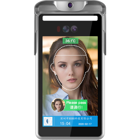 壁挂人脸识别测温考勤机