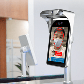 壁挂人脸识别测温考勤机